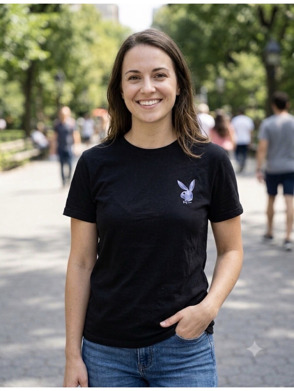 Playboy Bunny Tee Black NWT Size Small